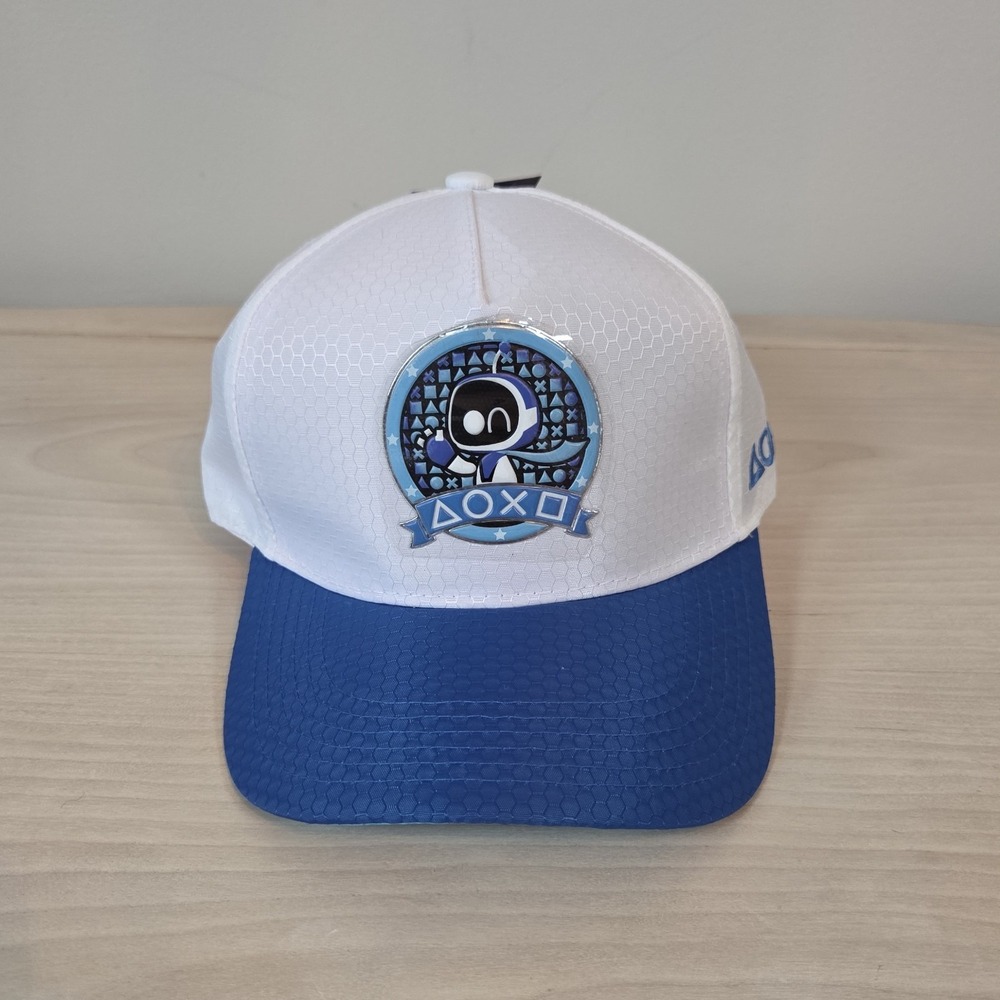Astro Bot Cap Badge Hat Playstation PS5 Blue White Strapback NWT Bioworld Unisex